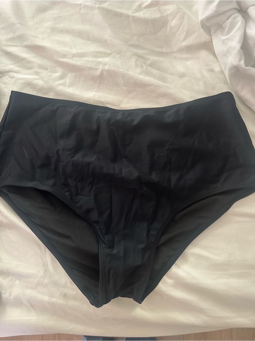 Black Tankini Set with High-Waist Bottoms - Picture 2 of 10